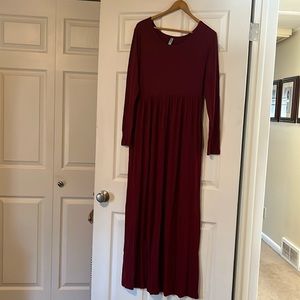 Burgundy maxi dress